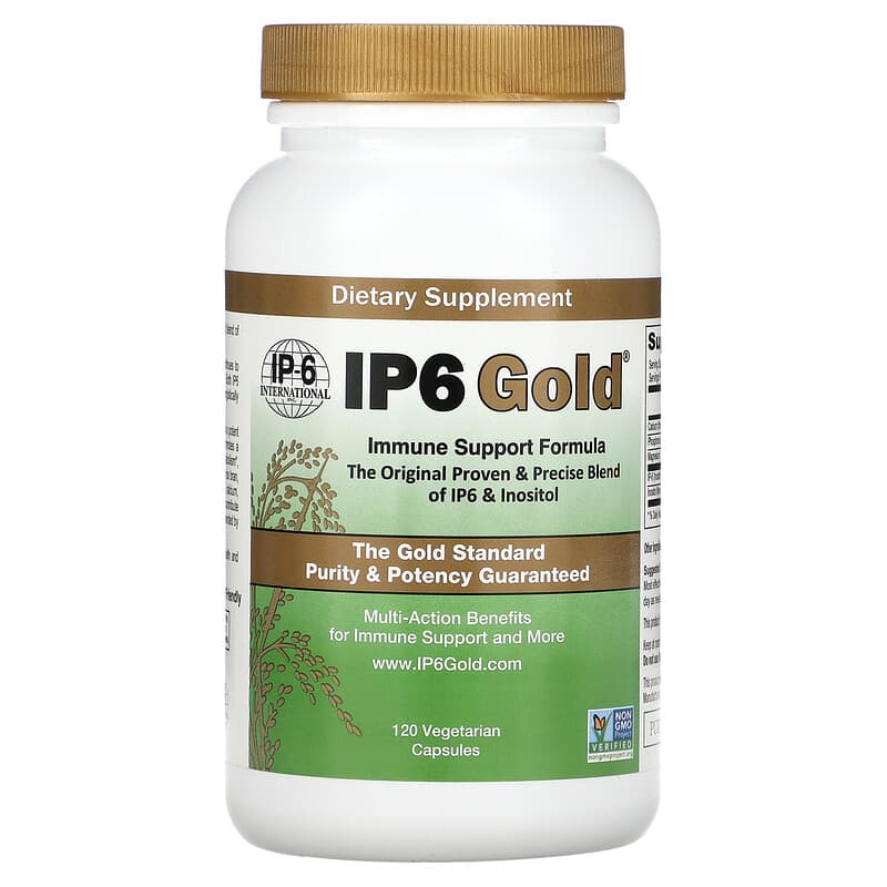 IP-6 International IP6 Gold Immune Support Formula 120 Vegetarian Capsules 1 IP-6 International IP6 Gold Immune Support Formula 120 Vegetarian Capsules 860005330805