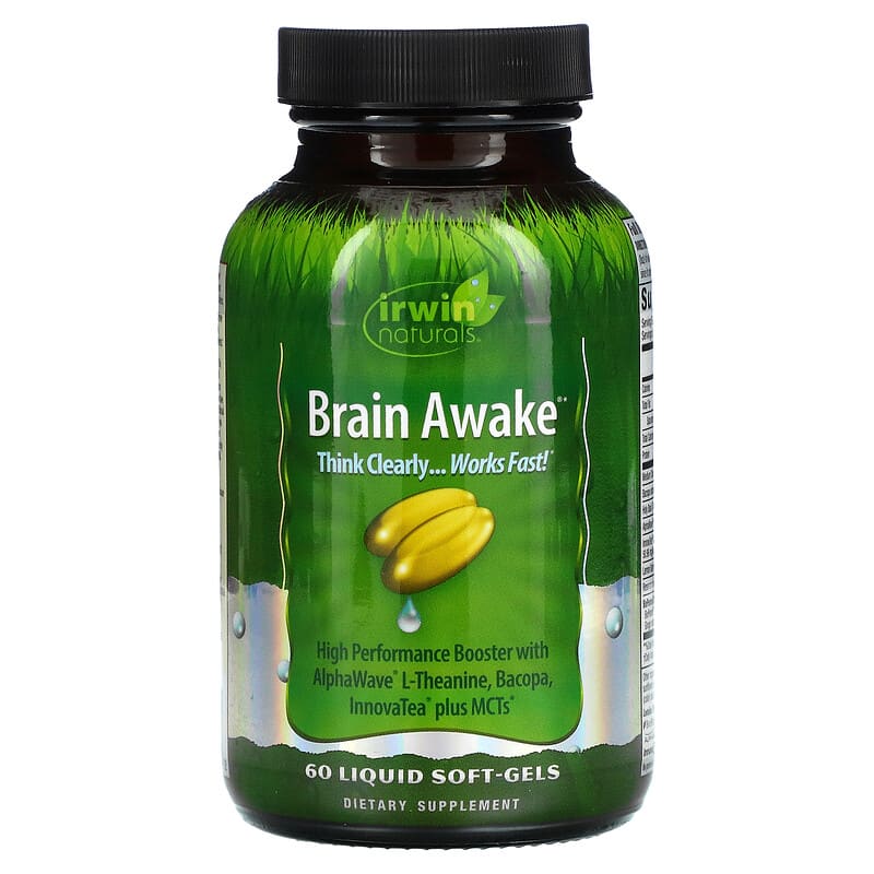 Irwin Naturals Brain Awake 60 Liquid Soft-Gels 1 Irwin Naturals Brain Awake 60 Liquid Soft-Gels 710363583132