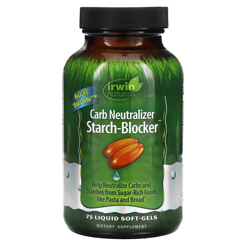 Irwin Naturals Neutralize-Carbs Keto Support 75 Liquid Soft-Gels 1 Irwin Naturals Carb Neutralizer Starch-Blocker 75 Liquid Soft-Gels 710363598587