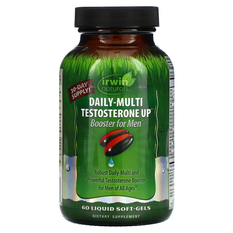 Irwin Naturals Daily-Multi Testosterone Up Booster For Men 60 Liquid Soft-Gels 1 Irwin Naturals Daily-Multi Testosterone Up Booster For Men 60 Liquid Soft-Gels 840081404669