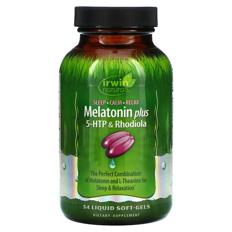 Irwin Naturals Melatonin Plus 5-HTP & Rhodiola 54 Liquid Soft-Gels 1 Irwin Naturals Melatonin Plus 5-HTP & Rhodiola 54 Liquid Soft-Gels 710363591939