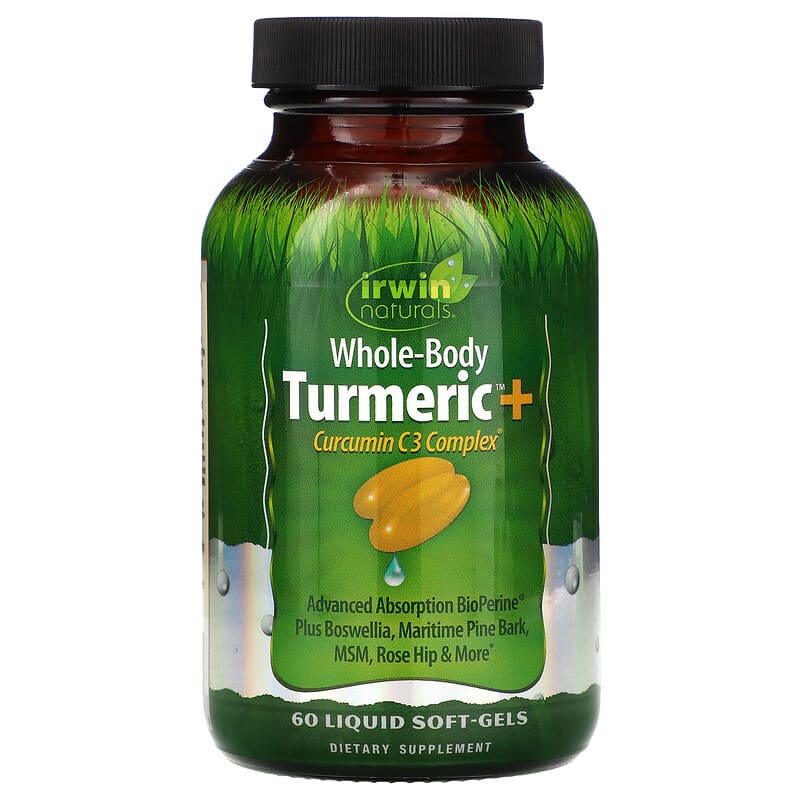 Irwin Naturals Whole-Body Turmeric+ 60 Liquid Soft-Gels 1 Irwin Naturals Whole-Body Turmeric+ 60 Liquid Soft-Gels 710363586379