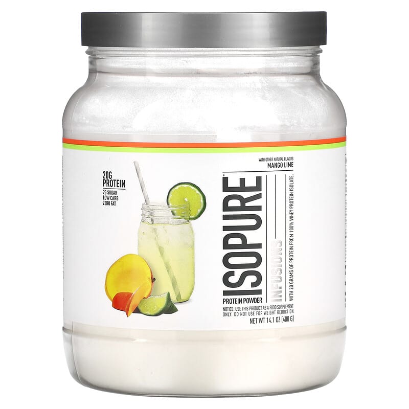 Isopure Infusions Protein Powder Mango Lime 14.1 oz (400 g) 1 Isopure Infusions Protein Powder Mango Lime 14.1 oz (400 g) 089094025113