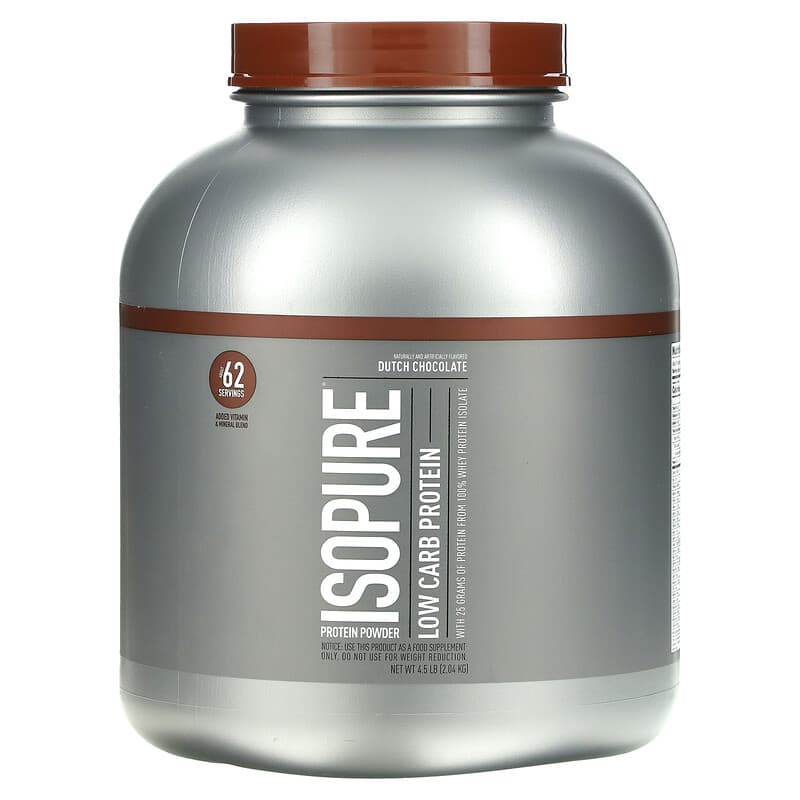 Isopure Low Carb Protein Powder Dutch Chocolate 4.5 lb (2.04 kg) 1 Isopure Low Carb Protein Powder Dutch Chocolate 4.5 lb (2.04 kg) 089094022952