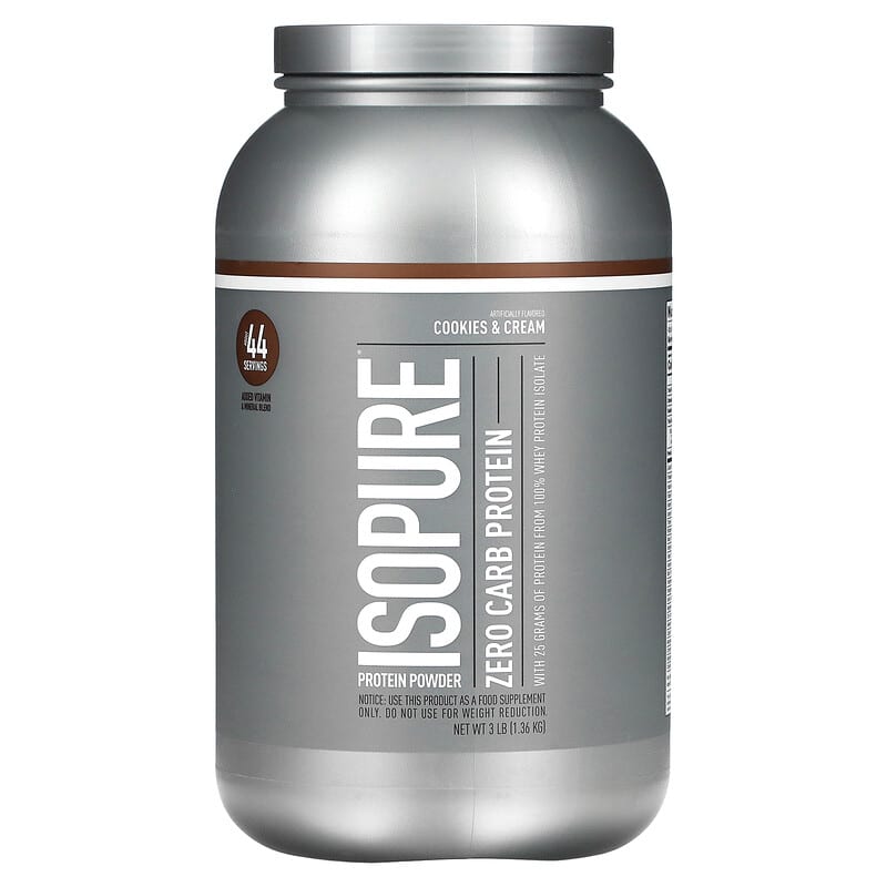 Isopure Zero Carb Protein Powder Cookies & Cream 3 lb (1.36 kg) 1 Isopure Zero Carb Protein Powder Cookies & Cream 3 lb (1.36 kg) 089094021979