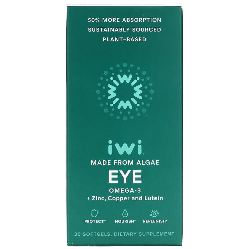 iWi Eye Omega-3 + Zinc Copper and Lutein 30 Softgels 1 iWi Eye Omega-3 + Zinc Copper and Lutein 30 Softgels 818353020442