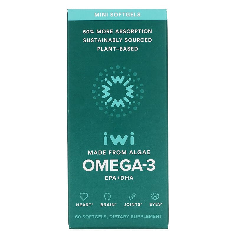 iWi Omega-3 Mini EPA + DHA 60 Softgels 1 iWi Omega-3 Mini EPA + DHA 60 Softgels 818353020480