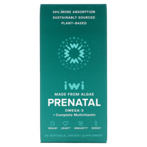 iWi Prenatal Omega-3 + Complete Multivitamin 60 Softgels 818353020398