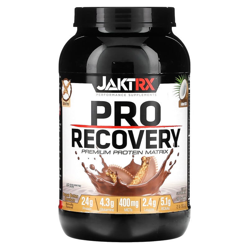 Jakt-RX Pro Recovery Premium Protein Matrix Peanut Butter Chocolate 2 lb (908 g) 1 Jakt-RX Pro Recovery Premium Protein Matrix Peanut Butter Chocolate 2 lb (908 g) 629046954049