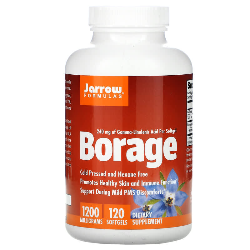 Jarrow Formulas Borage GLA-240 1200 mg 120 Softgels 1 Jarrow Formulas Borage GLA-240 1200 mg 120 Softgels 790011090090