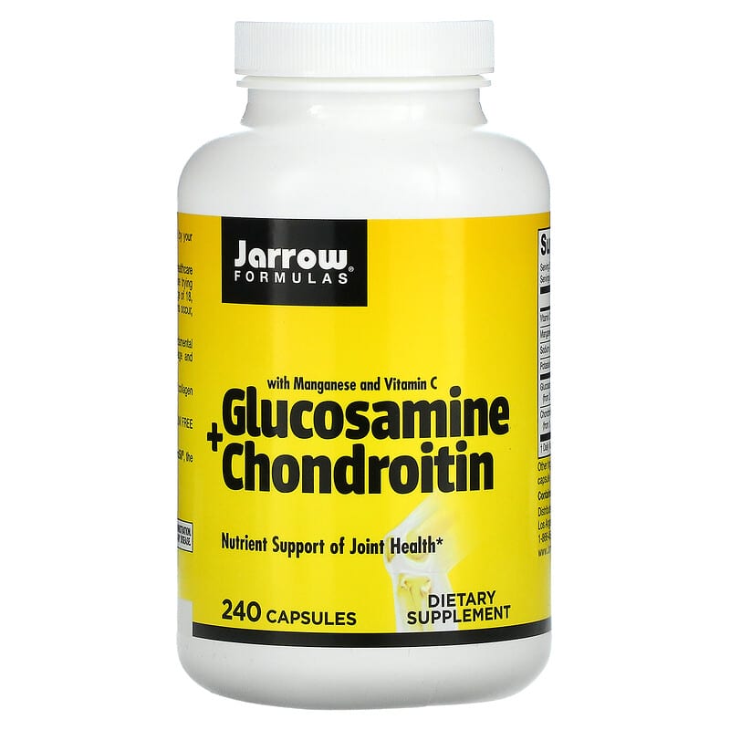 Jarrow Formulas Glucosamine + Chondroitin with Manganese and Vitamin C 240 Capsules 1 Jarrow Formulas Glucosamine + Chondroitin with Manganese and Vitamin C 240 Capsules 790011190219