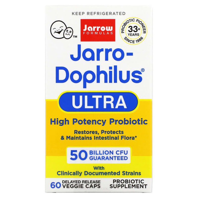 Jarrow Formulas Jarro-Dophilus Ultra 50 Billion 60 Delayed Release Veggie Caps 1 Jarrow Formulas Jarro-Dophilus Ultra 50 Billion 60 Delayed Release Veggie Caps 790011030263