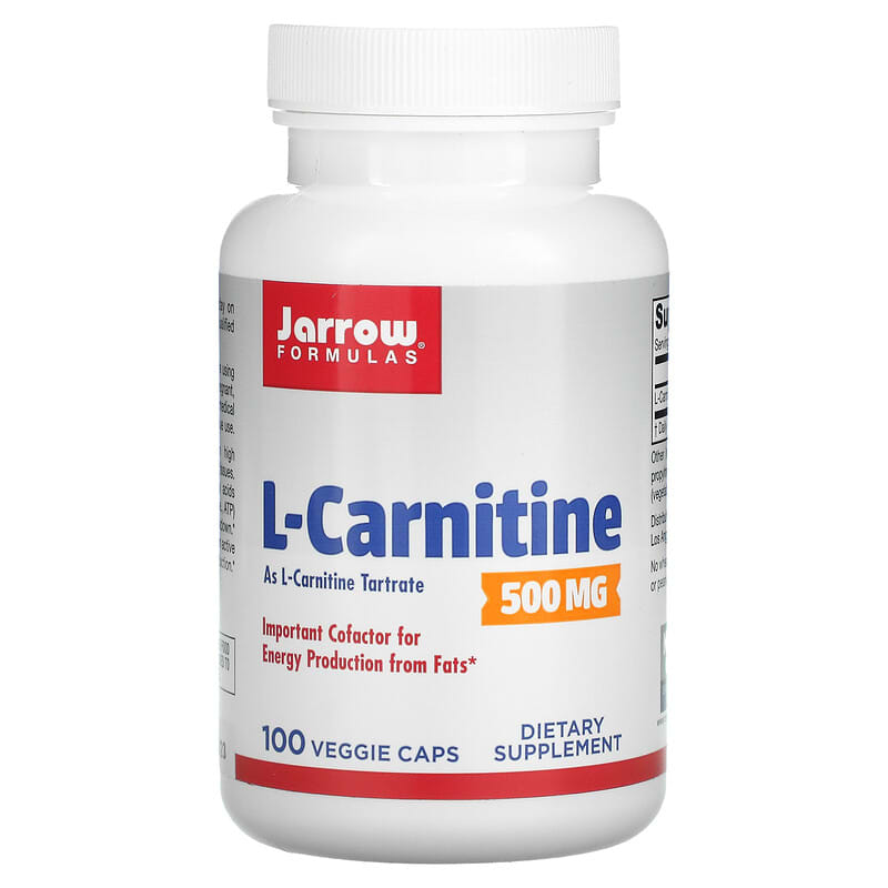 Jarrow Formulas L-Carnitine 500 mg 100 Veggie Caps 1 Jarrow Formulas L-Carnitine 500 mg 100 Veggie Caps 790011020028