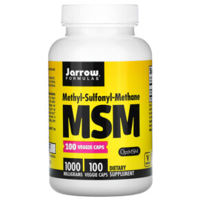 Jarrow Formulas MSM 1.000 mg 100 Veggie Caps 790011190110