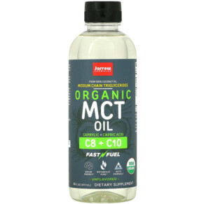 Jarrow Formulas Organic MCT Oil Unflavored 16 fl oz (473 ml) 790011160601