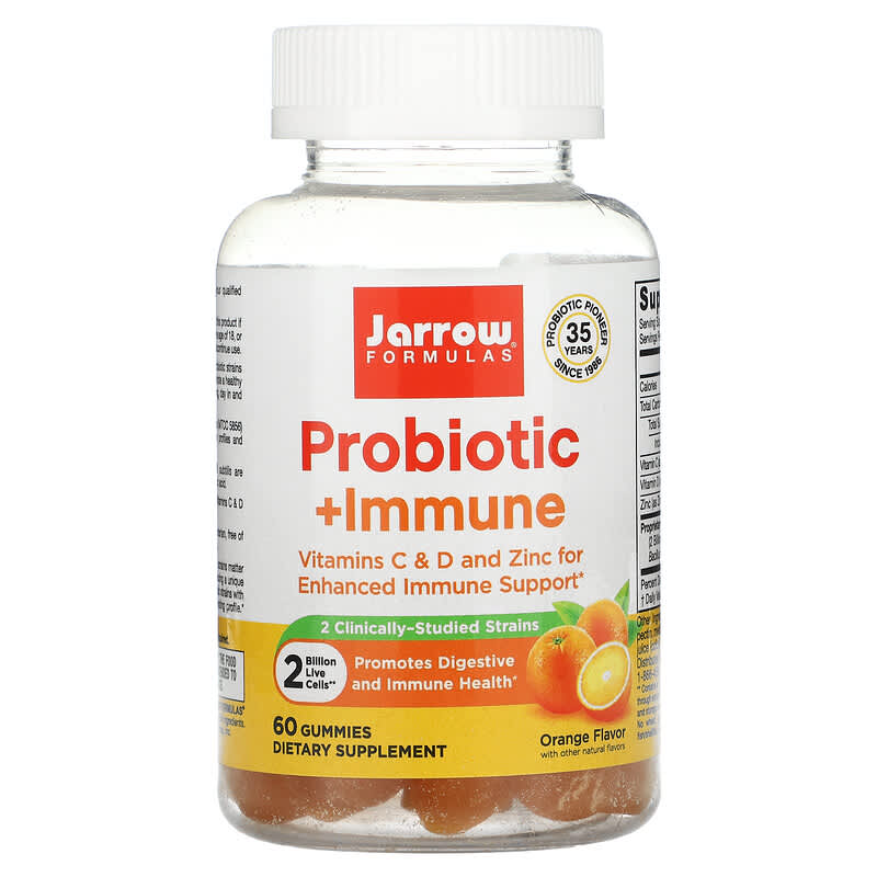 Jarrow Formulas Probiotic + Immune Orange 2 Billion 60 Gummies 1 Jarrow Formulas Probiotic + Immune Orange 2 Billion 60 Gummies 790011037118