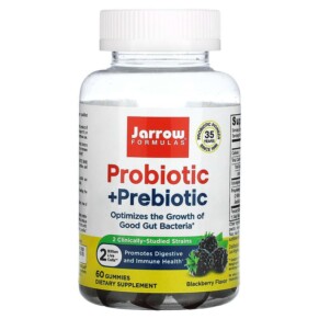 Jarrow Formulas Probiotic + Prebiotic Blackberry 2 Billion 60 Gummies 790011037101