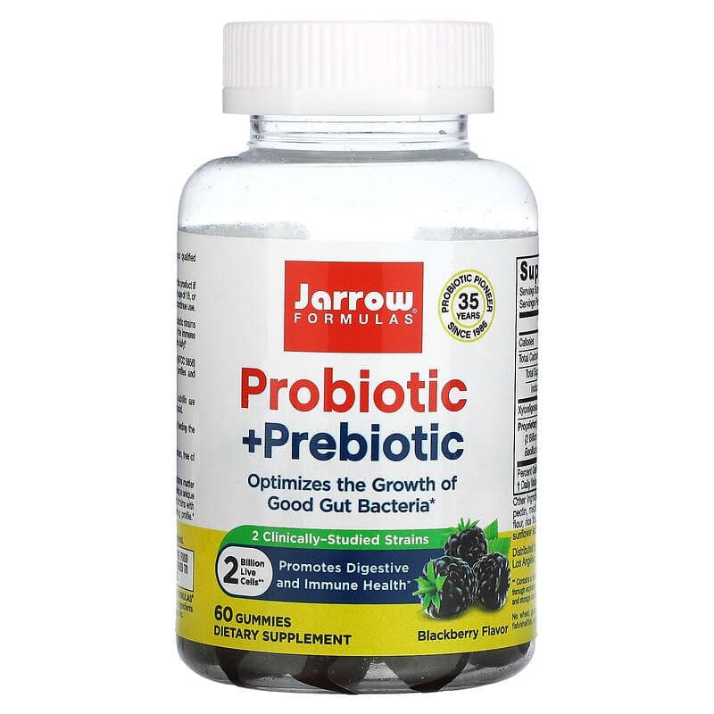Jarrow Formulas Probiotic + Prebiotic Blackberry 2 Billion 60 Gummies 1 Jarrow Formulas Probiotic + Prebiotic Blackberry 2 Billion 60 Gummies 790011037101