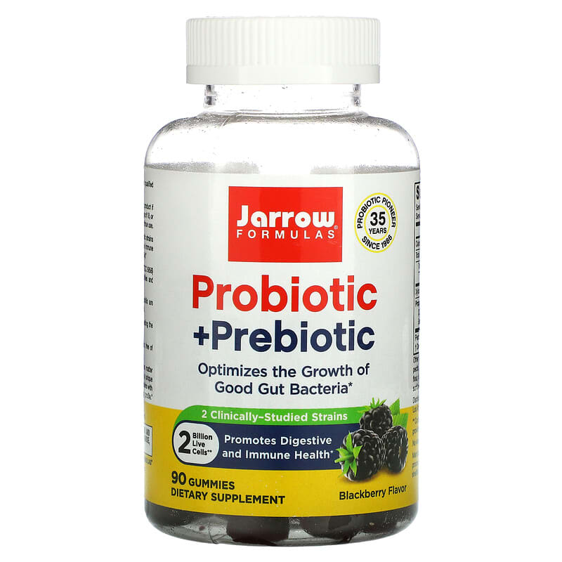 Jarrow Formulas Probiotic + Prebiotic Blackberry 2 Billion 90 Gummies 1 Jarrow Formulas Probiotic + Prebiotic Blackberry 2 Billion 90 Gummies 790011037132