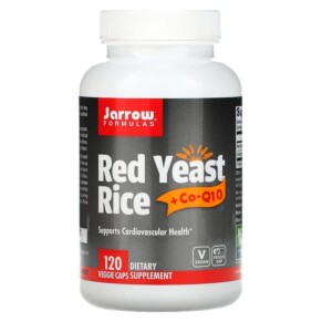 Jarrow Formulas Red Yeast Rice + Co-Q10 120 Veggie Caps 790011330011