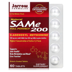 Jarrow Formulas SAMe 200 200 mg 60 Tablets 790011200161