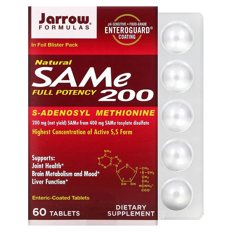 Jarrow Formulas SAMe 200 200 mg 60 Tablets 1 Jarrow Formulas SAMe 200 200 mg 60 Tablets 790011200161