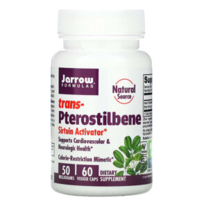 Jarrow Formulas Trans-Pterostilbene 50 mg 60 Veggie Caps 790011200406