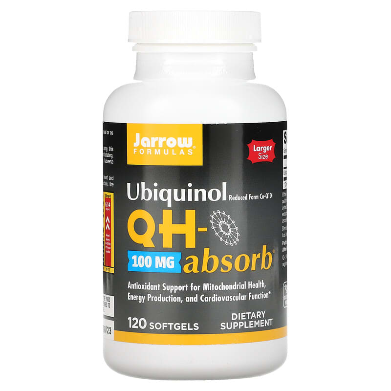 Jarrow Formulas Ubiquinol QH-Absorb 100 mg 120 Softgels 1 Jarrow Formulas Ubiquinol QH-Absorb 100 mg 120 Softgels 790011060253