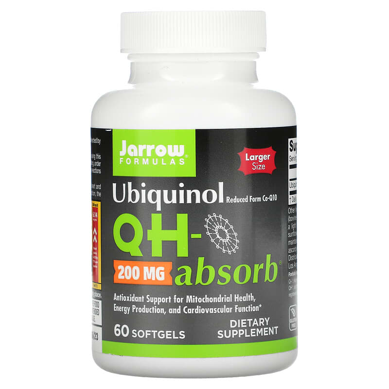 Jarrow Formulas Ubiquinol QH-Absorb 200 mg 60 Softgels 1 Jarrow Formulas Ubiquinol QH-Absorb 200 mg 60 Softgels 790011060260