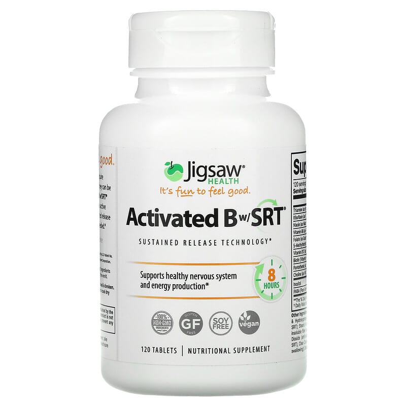 Jigsaw Health Activated B w/SRT 120 viên 1 Jigsaw Health Activated B w/SRT 120 Tablets 876634000187