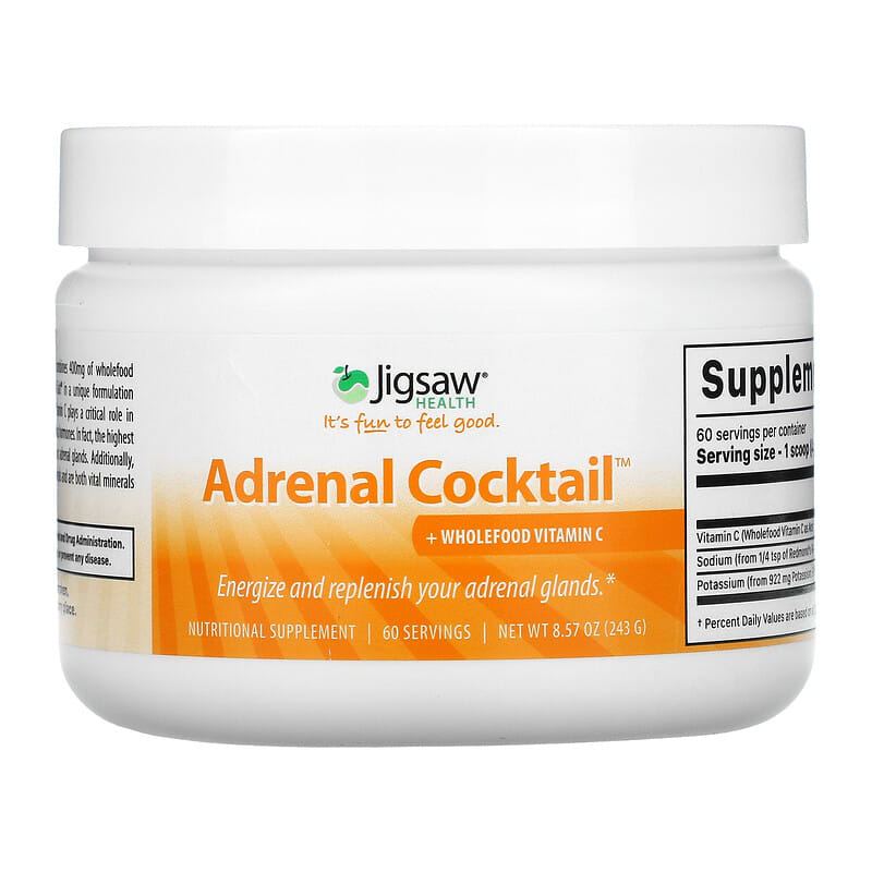Jigsaw Health Adrenal Cocktail + Wholefood Vitamin C 8.57 oz (243 g) 1 Jigsaw Health Adrenal Cocktail + Wholefood Vitamin C 8.57 oz (243 g) 876634001689