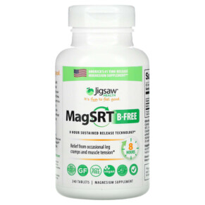 Jigsaw Health MagSRT B-Free Time-Release Magnesium 240 Tablets 876634001535