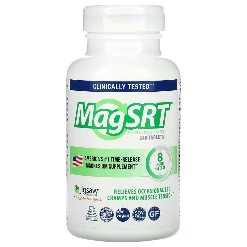 Jigsaw Health MagSRT Time-Release Magnesium 240 viên 1 Jigsaw Health MagSRT Time-Release Magnesium 240 Tablets 876634000620