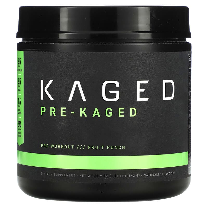 Kaged PRE-KAGED Pre-Workout Fruit Punch 1.31 lb (592 g) 1 Kaged PRE-KAGED Pre-Workout Fruit Punch 1.31 lb (592 g) 094393450665