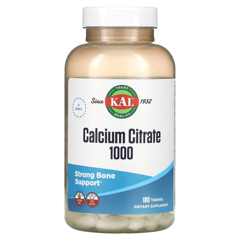 KAL Calcium Citrate 1000 1000 mg 180 viên 1 KAL Calcium Citrate 1000 180 Tablets 021245141266
