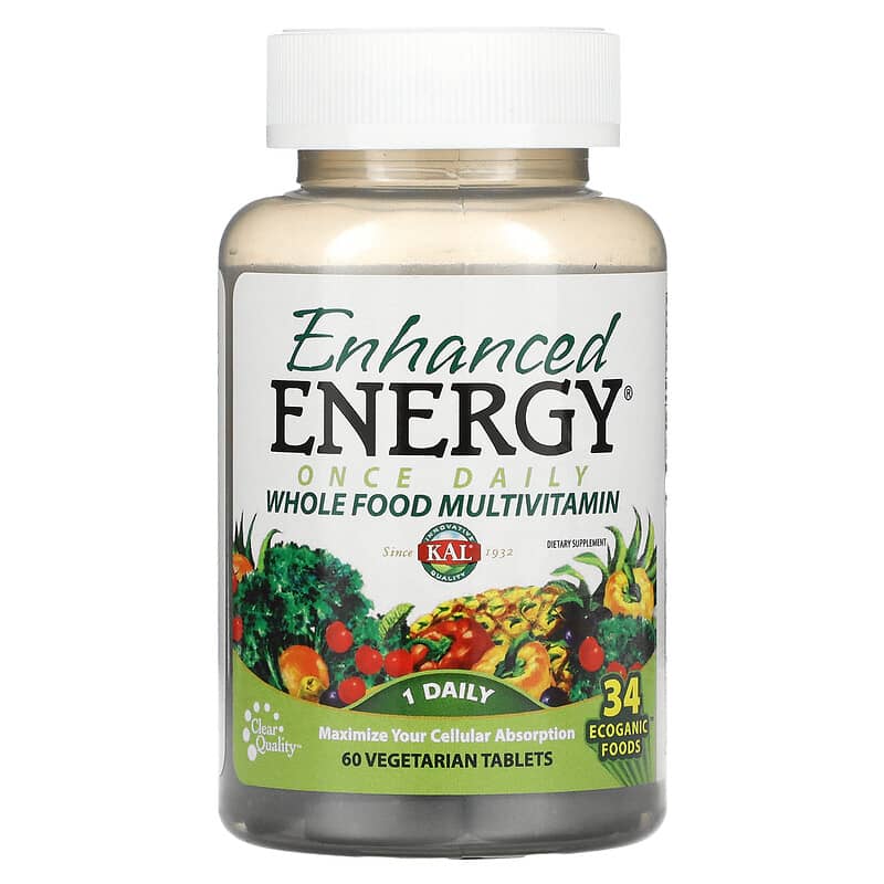 KAL Enhanced Energy Once Daily Whole Food Multivitamin 60 viên 1 KAL Enhanced Energy Once Daily Whole Food Multivitamin 60 Vegetarian Tablets 021245388852
