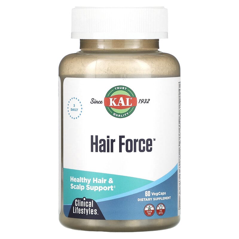 KAL Hair Force High Potency Biotin 60 viên 1 KAL Hair Force 60 VegCaps 021245723080