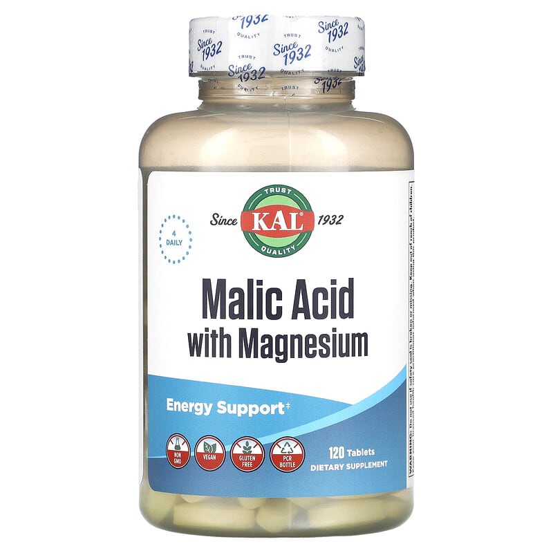 KAL Malic Acid with Magnesium 120 viên 1 KAL Malic Acid with Magnesium 120 Tablets 021245745907
