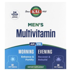 KAL Men's Multivitamin Morning & Evening 2 Pack 60 Tablets Each 021245839316