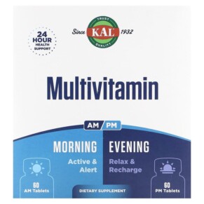 KAL Multivitamin Morning & Evening 2 Pack 60 Tablets Each 021245581406