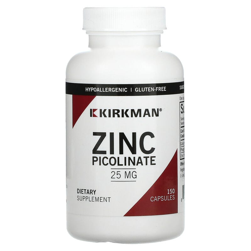 Kirkman Labs Zinc Picolinate 25 mg 150 viên 1 Kirkman Labs Zinc Picolinate 25 mg 150 Capsules 812325021642