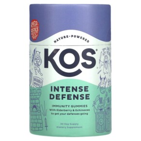 KOS Intense Defense Immunity Gummies Raspberry 30 Gummies 850015510311
