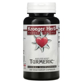 Kroeger Herb Co Turmeric 100 Vegetarian Capsules 696916100837