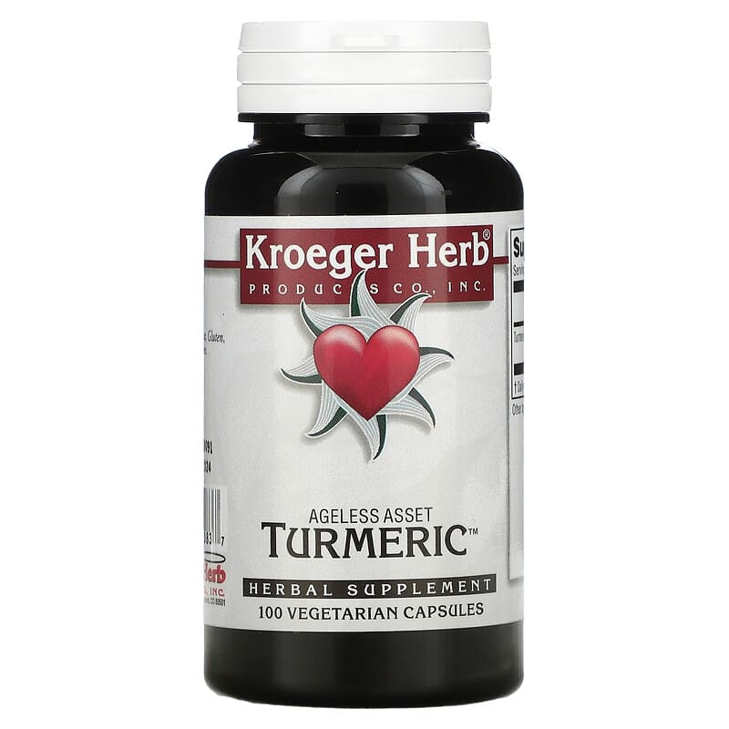 Kroeger Herb Co Turmeric 100 Vegetarian Capsules 1 Kroeger Herb Co Turmeric 100 Vegetarian Capsules 696916100837