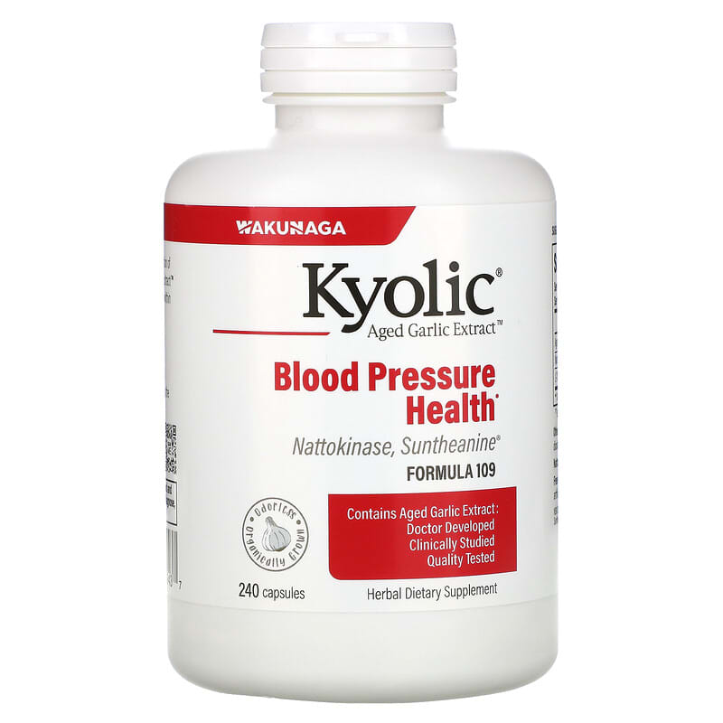 Kyolic Aged Garlic Extract Blood Pressure Health Formula 109 240 Capsules 1 Kyolic Aged Garlic Extract Blood Pressure Health Formula 109 240 Capsules 023542109437