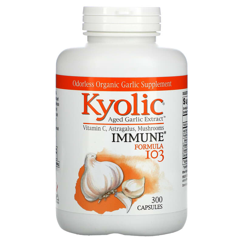 Kyolic Aged Garlic Extract Immune Formula 103 300 Capsules 1 Kyolic Aged Garlic Extract Immune Formula 103 300 Capsules 023542103435