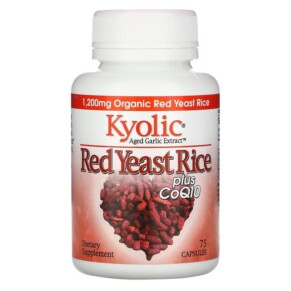 Kyolic Aged Garlic Extract Red Yeast Rice Plus CoQ10 75 Capsules 023542114417