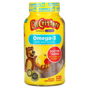 L'il Critters Omega-3 Raspberry-Lemonade 120 Gummies 027917014340