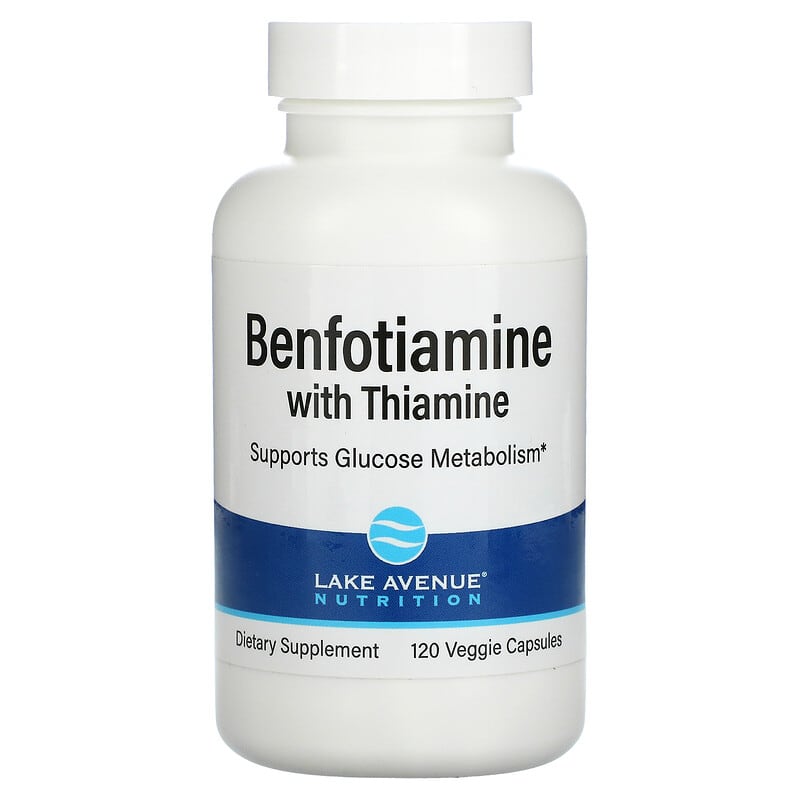 Lake Avenue Nutrition Benfotiamine with Thiamine 250 mg 120 Veggie Capsules 1 Lake Avenue Nutrition Benfotiamine with Thiamine 250 mg 120 Veggie Capsules 898220020096