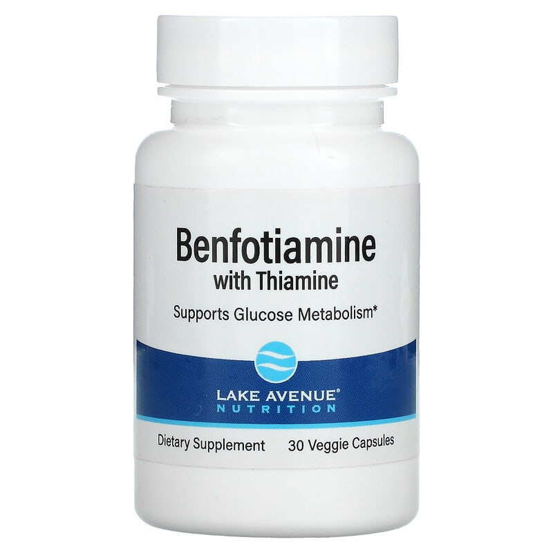 Lake Avenue Nutrition Benfotiamine with Thiamine 250 mg 30 Veggie Capsules 1 Lake Avenue Nutrition Benfotiamine with Thiamine 250 mg 30 Veggie Capsules 898220020102